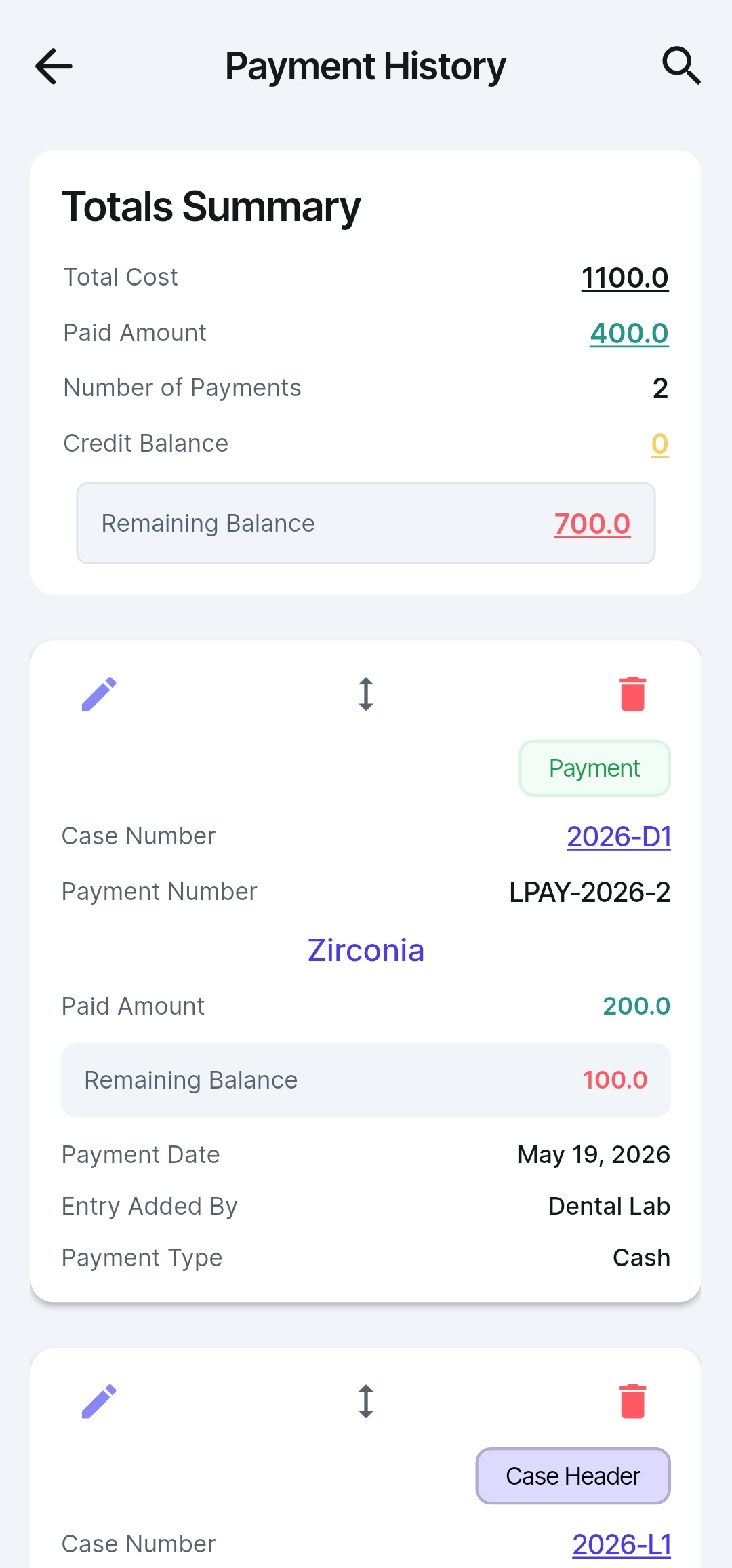 payment history lab 2